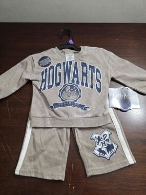 Warner Bros. Harry Potter Taupe Sweatshirt with Navy Crest Tag